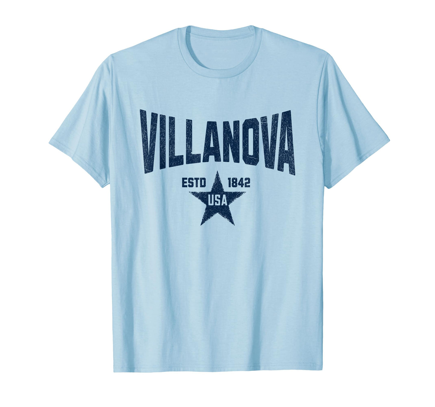 Visit Blue Villanova Pennsylvania Vintage Athletic Souvenir T-Shirt