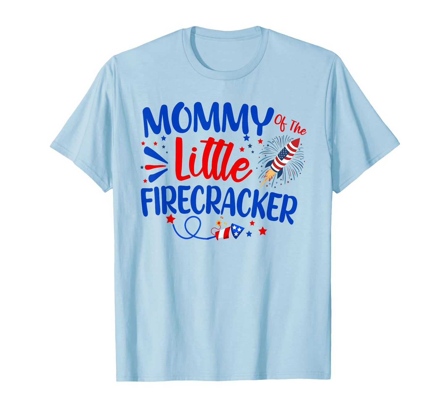 Mommy Of The Little Firecracker Family 4th of July Birthday T-Shirt