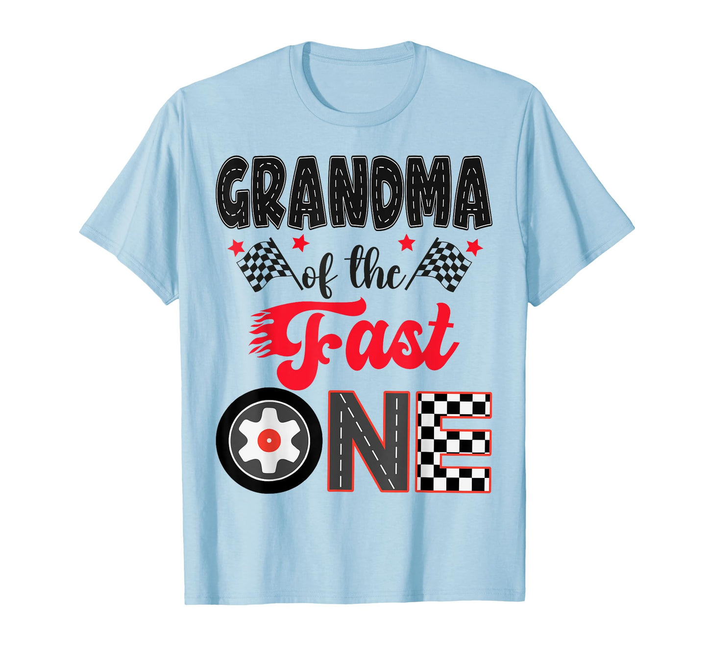 Grandma Of The Fast One Car Racing Dad 1St Birthday Boy T-Shirt