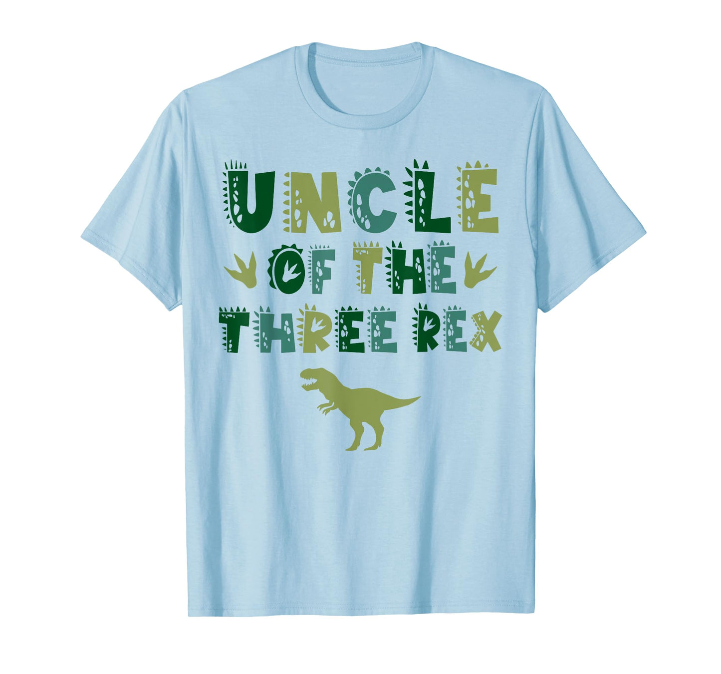 Uncle Of The Three Rex Birthday Shirts Dinosaur Family T-Shirt