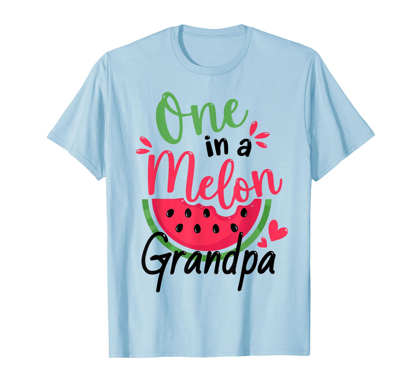 One in a Melon Grandpa 1st Birthday Party Family Matching T-Shirt