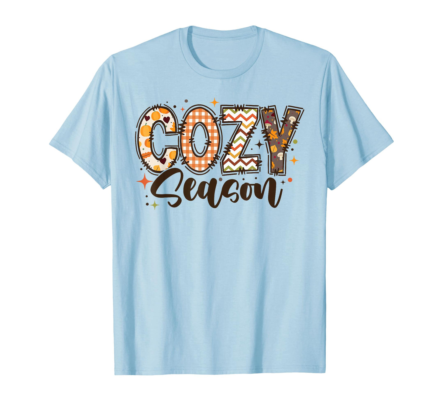 Cozy Season Pumpkin Autumn Fall Y'all Leaves Thanksgiving T-Shirt