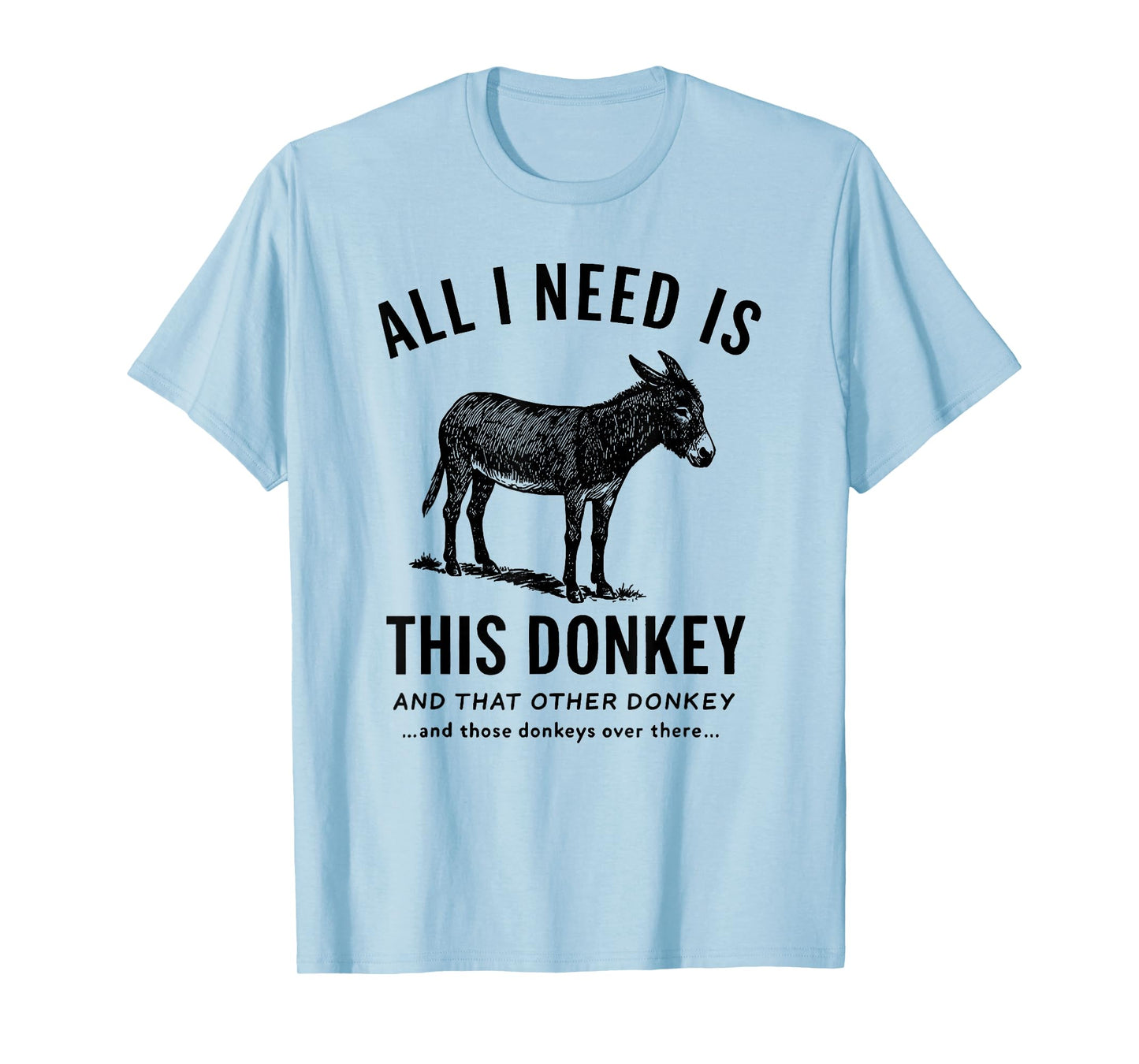 All I Need Is This Donkey Funny Vintage Animal T-Shirt
