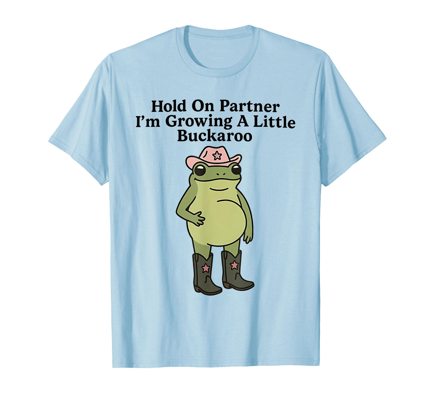 Hold On Partner I'm Overstimulated Cowboy Frog Vintage T-Shirt