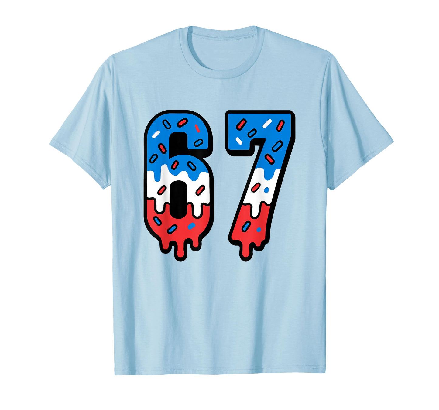 Six Seven Drippy Ice Cream Sports 67 Cool Meme Men Women Kid T-Shirt