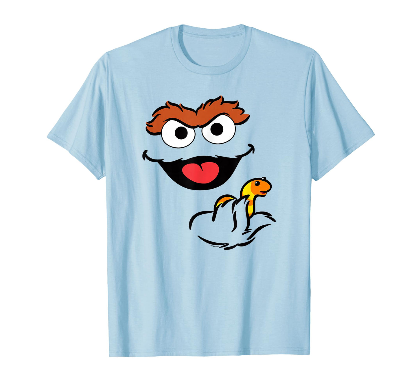 Sesame Street Oscar The Grouch Holding Slimey T-Shirt