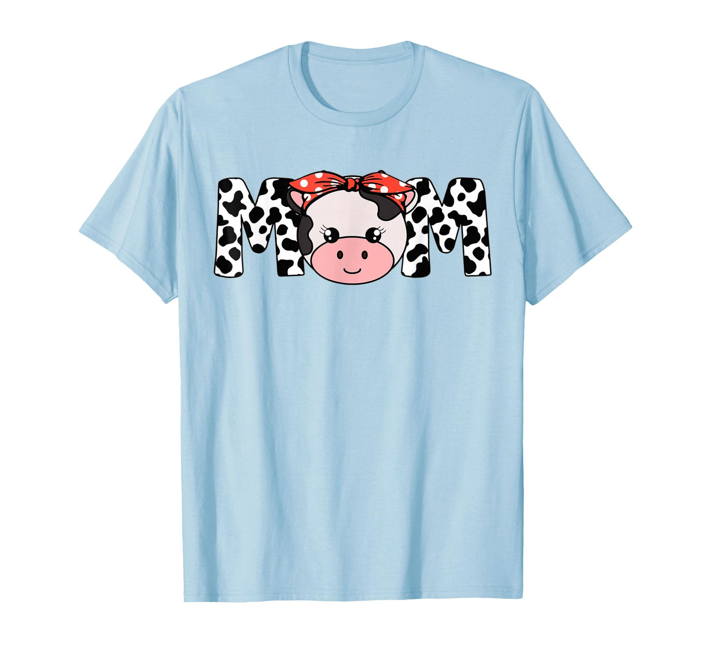 Mom Cow-Print T Shirt Women Heifer Mother Day Gift Farm Mama T-Shirt