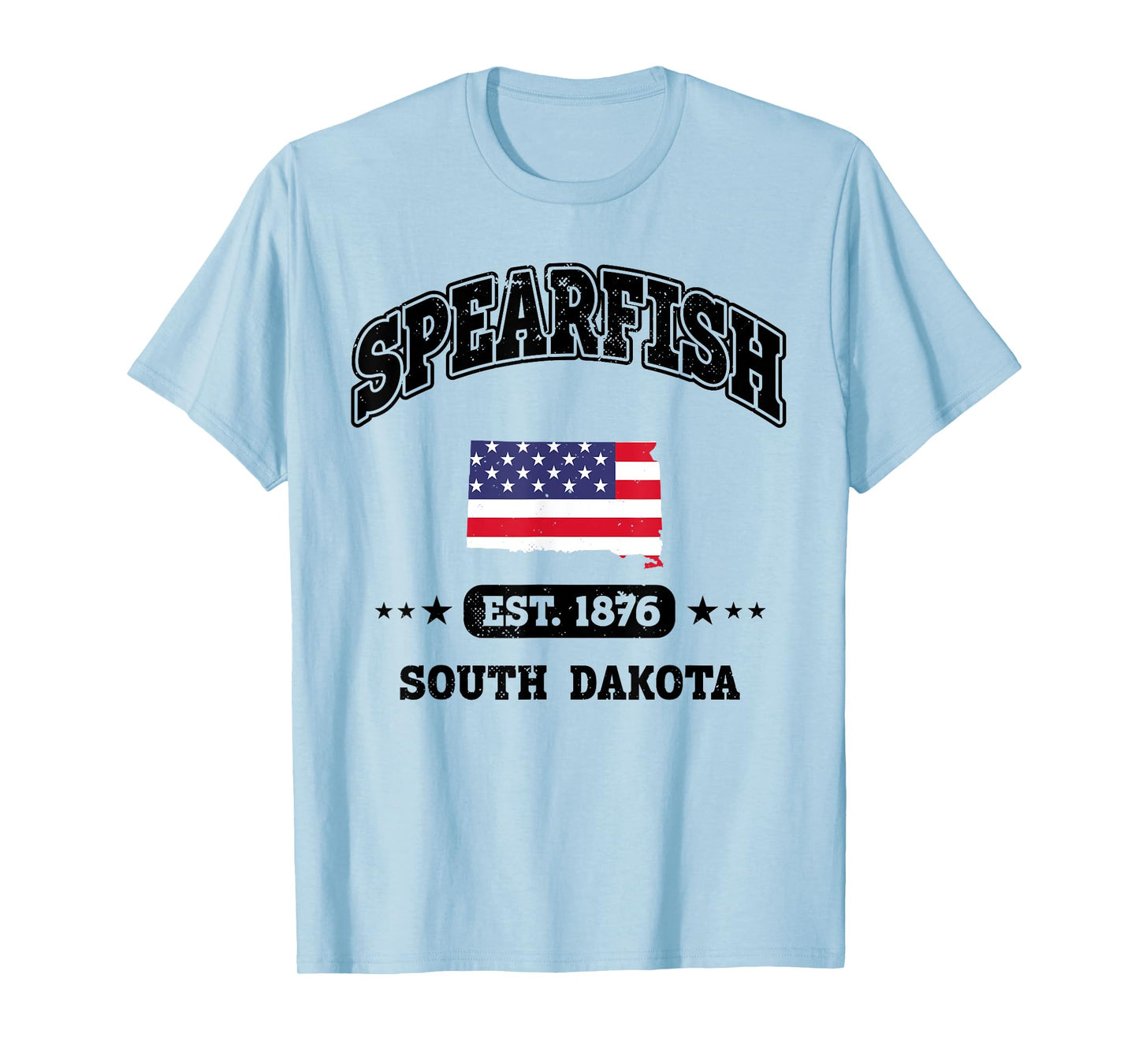 Spearfish South Dakota SD Throwback USA Flag T-Shirt for Women Kids Men