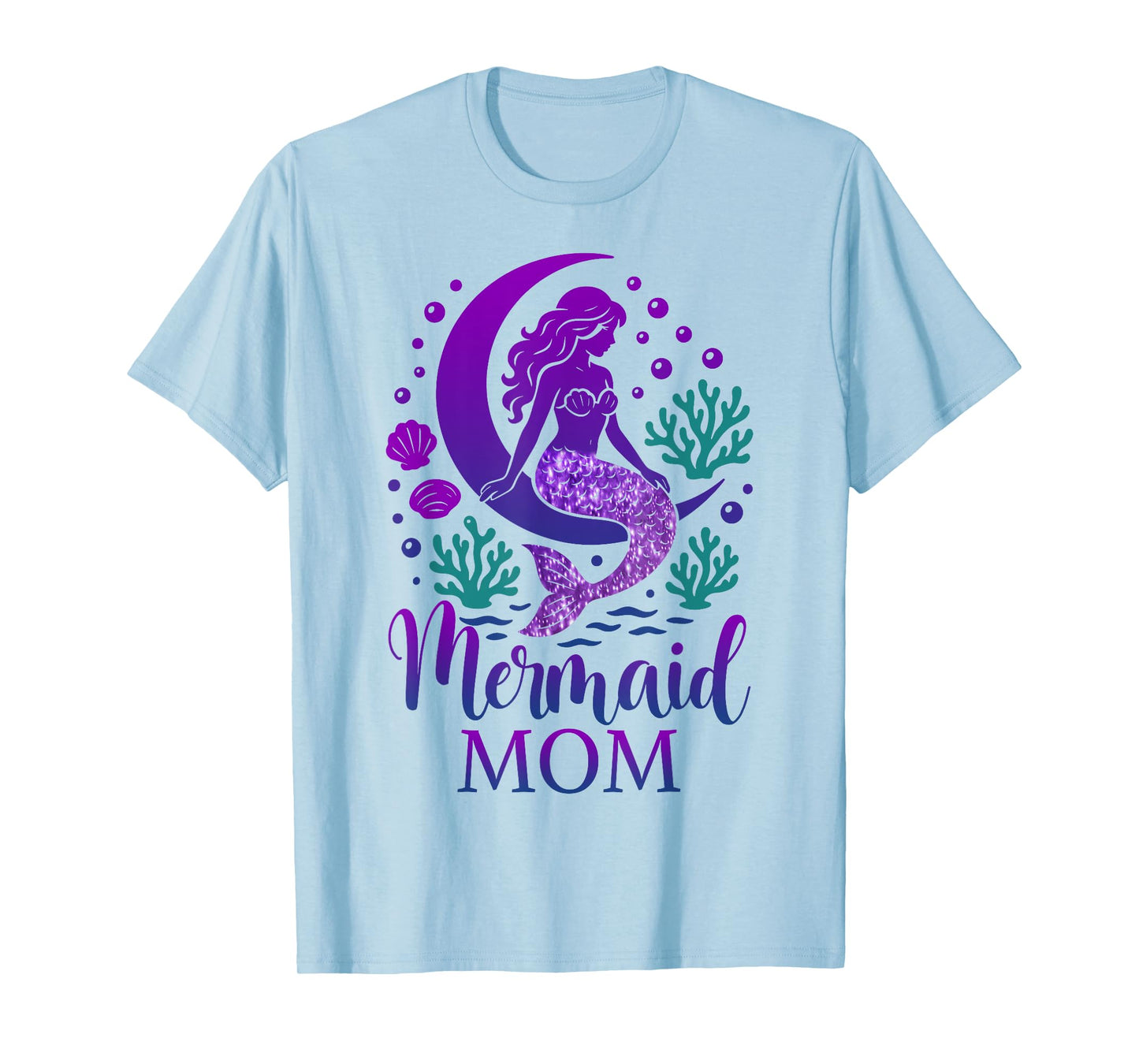Mermaid Mom Matching Family Birthday Cute Mermaid Party T-Shirt