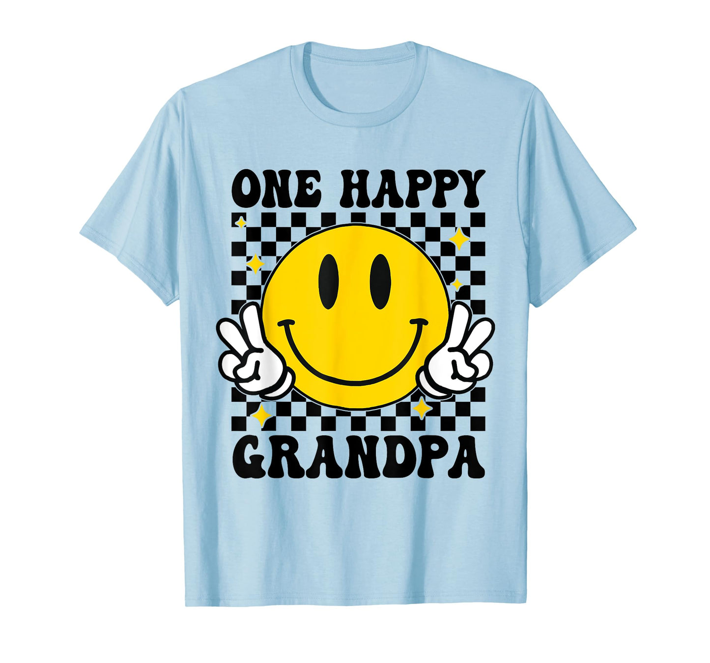 One Happy Dude Grandpa happy face 1st Birthday Family T-Shirt
