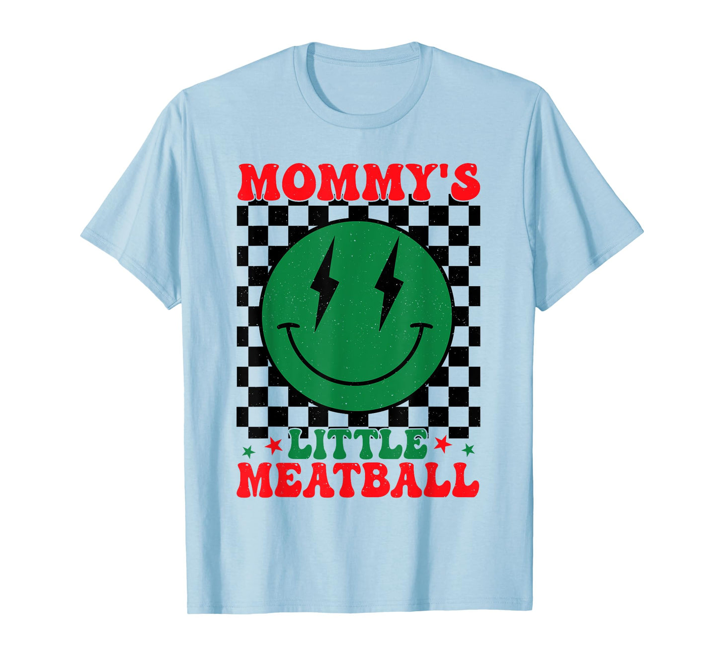 Funny Italian Smile Face Italy Flag Mommy's Little Meatball T-Shirt