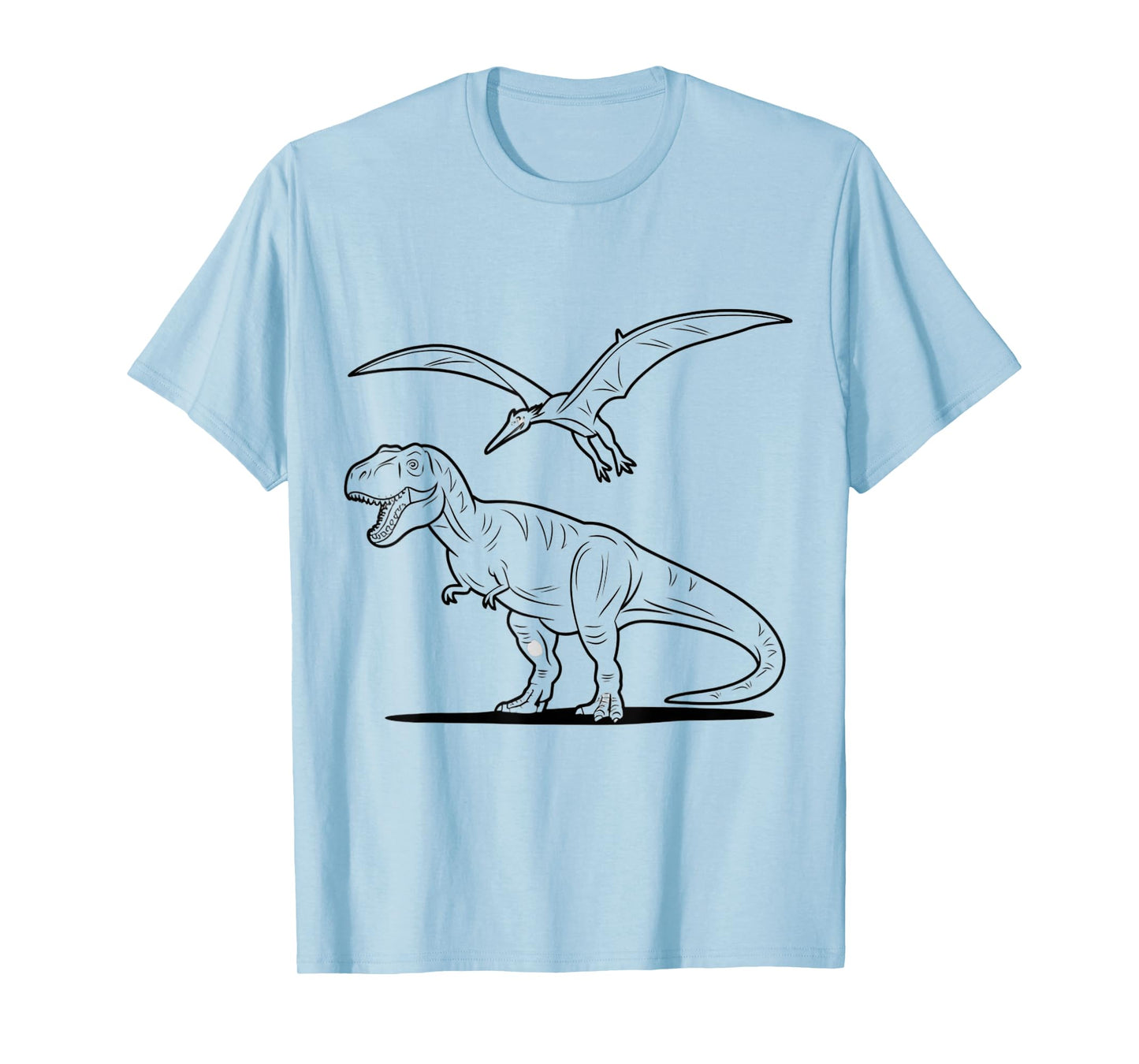 Children - T-Shirt for Coloring & Painting, DIY Dinosaur T-Shirt