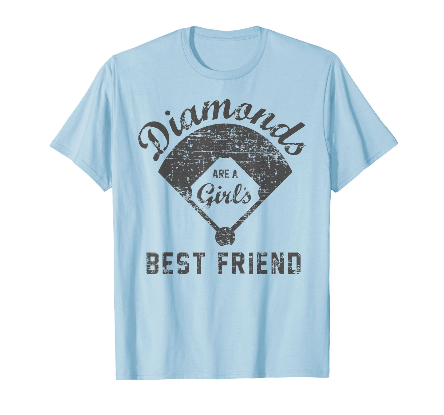 Diamonds are a Girl's Best Friend Shirt Softball Mom Gift T-Shirt