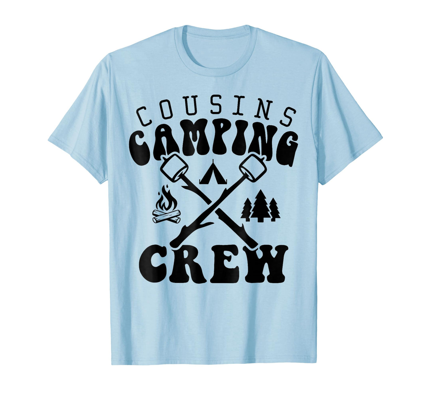 Cousin Camping Crew 2025 Shirt Family Vacation Camp Kids Tee T-Shirt