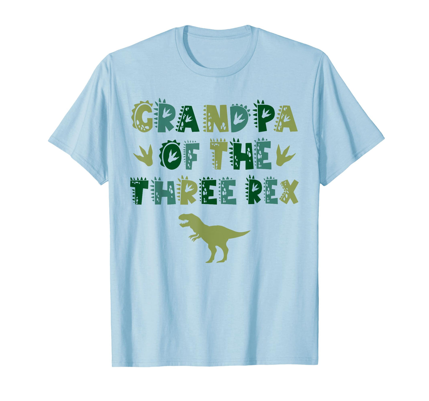Grandpa Of The Three Rex Birthday Shirts Dinosaur Family T-Shirt