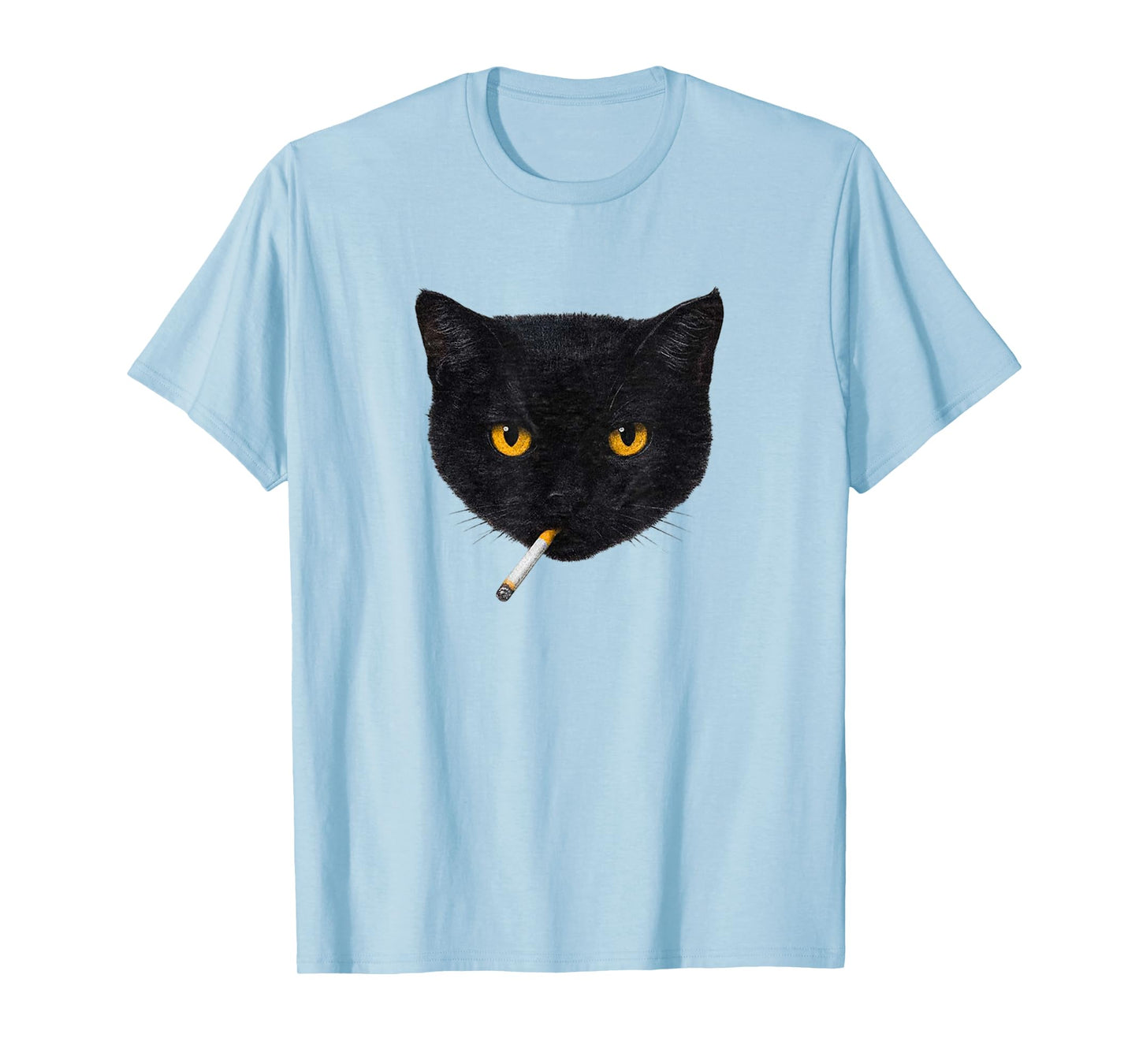 Smoking Cat Vintage Black Cat Retro 90s Funny Meme T-Shirt