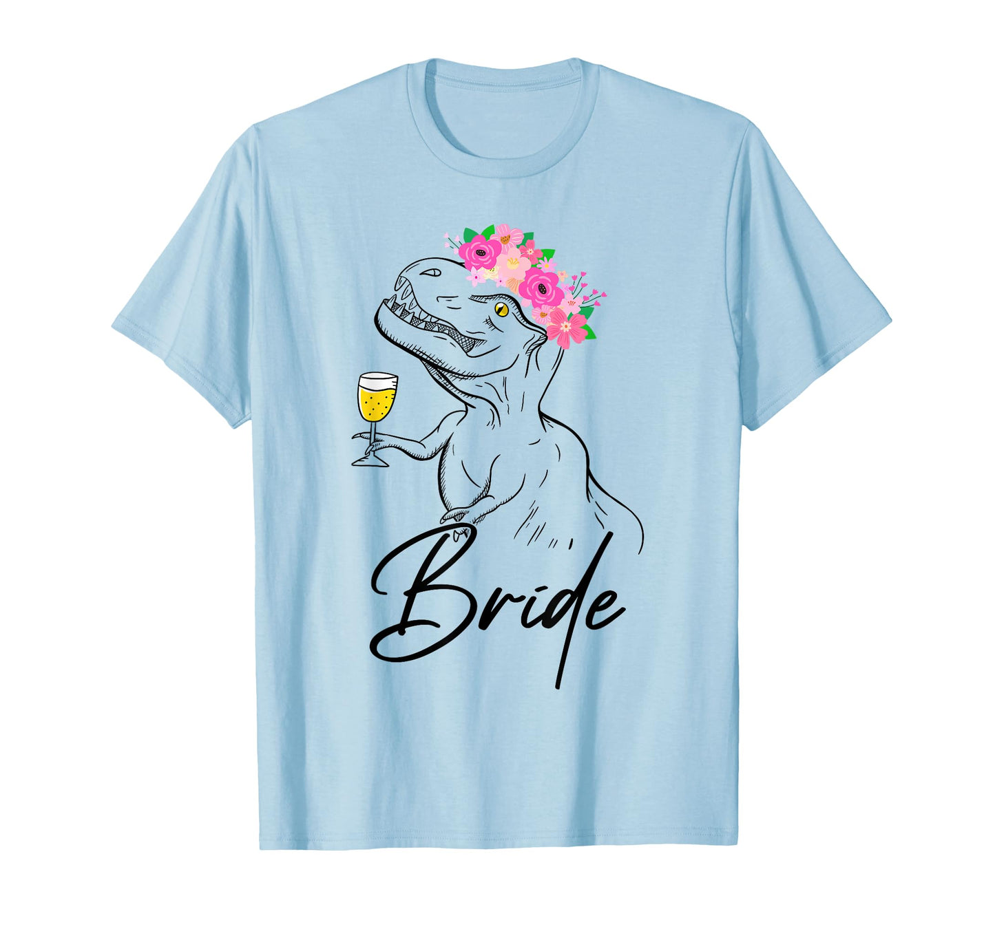 Bride Bridesmaid Flower Floral Dinosaur Bachelorette Party T-Shirt