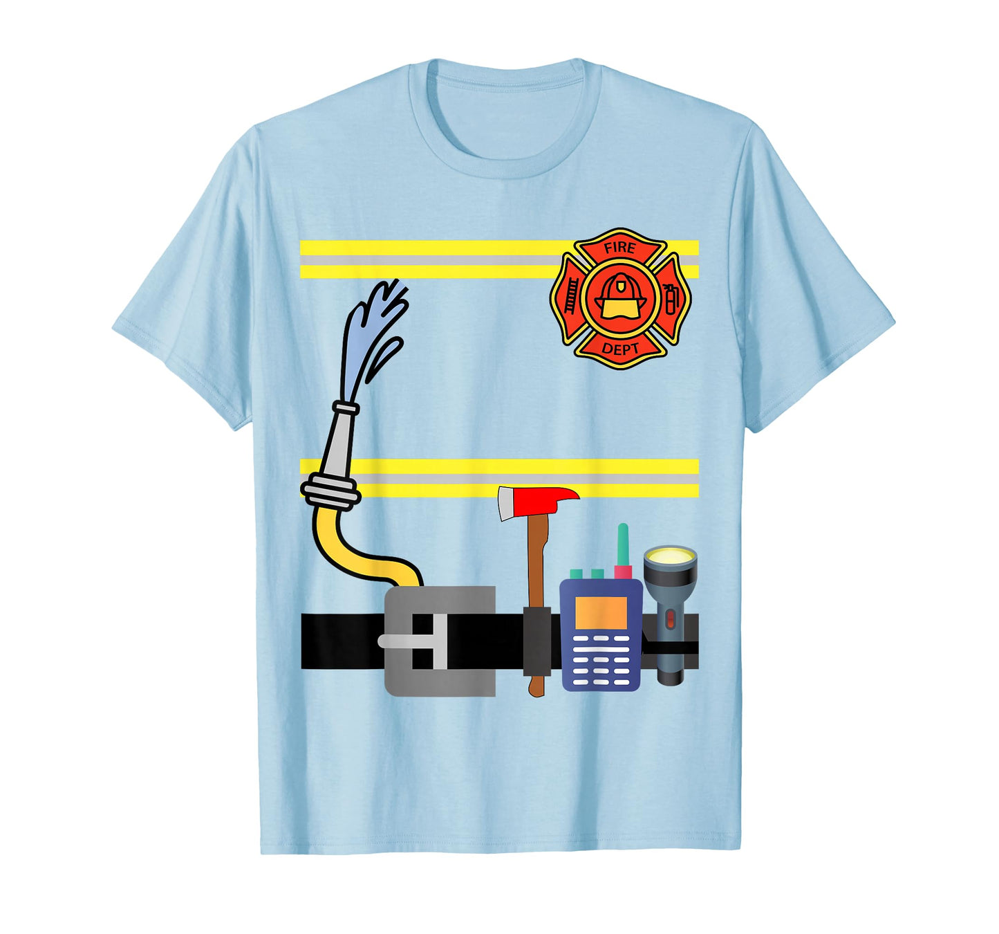 Boys girl men kid women's fireman firefighter lazy costume T-Shirt