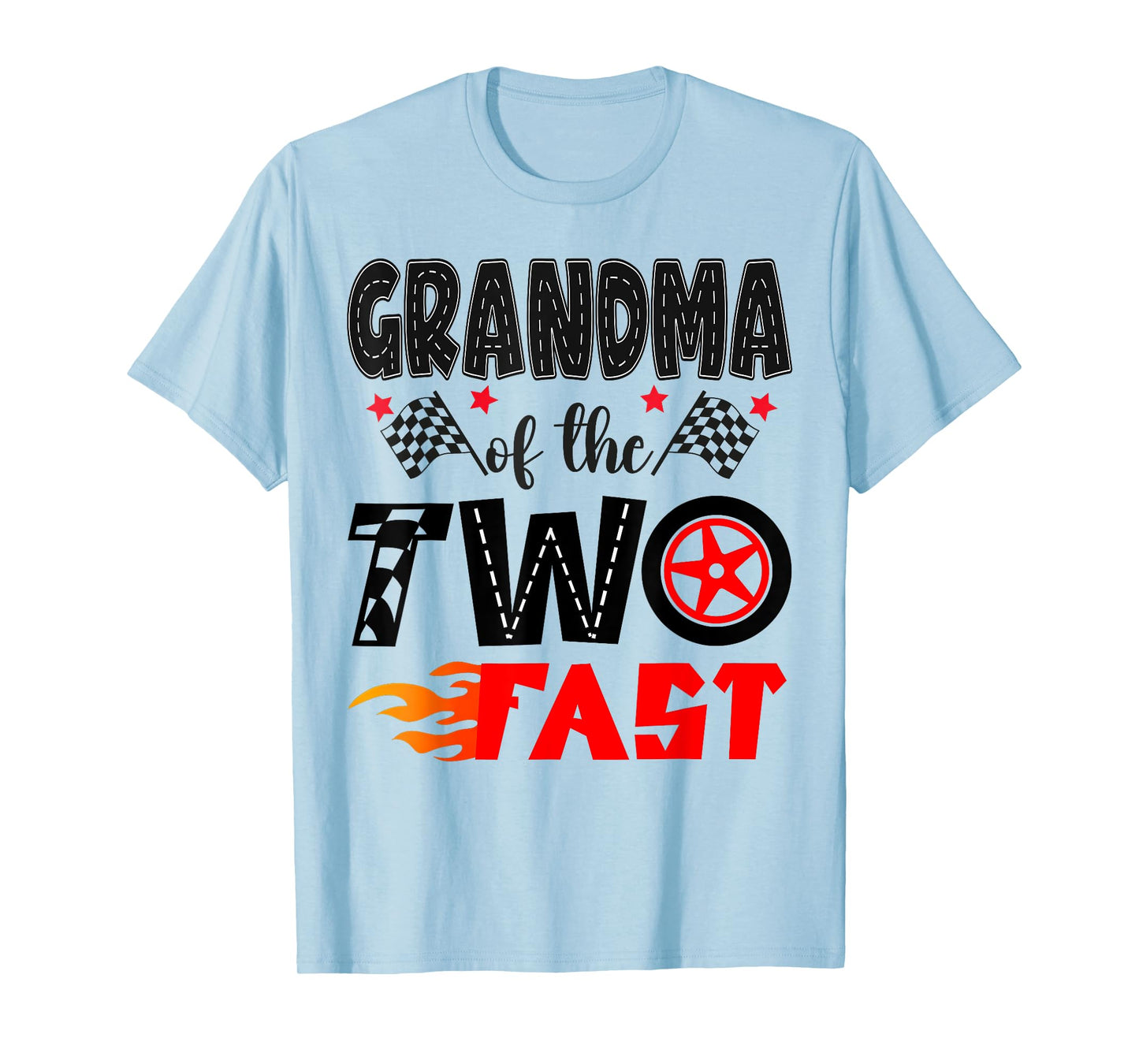 Grandma of The Two Fast 2Nd Birthday Boy Racing Car T-Shirt