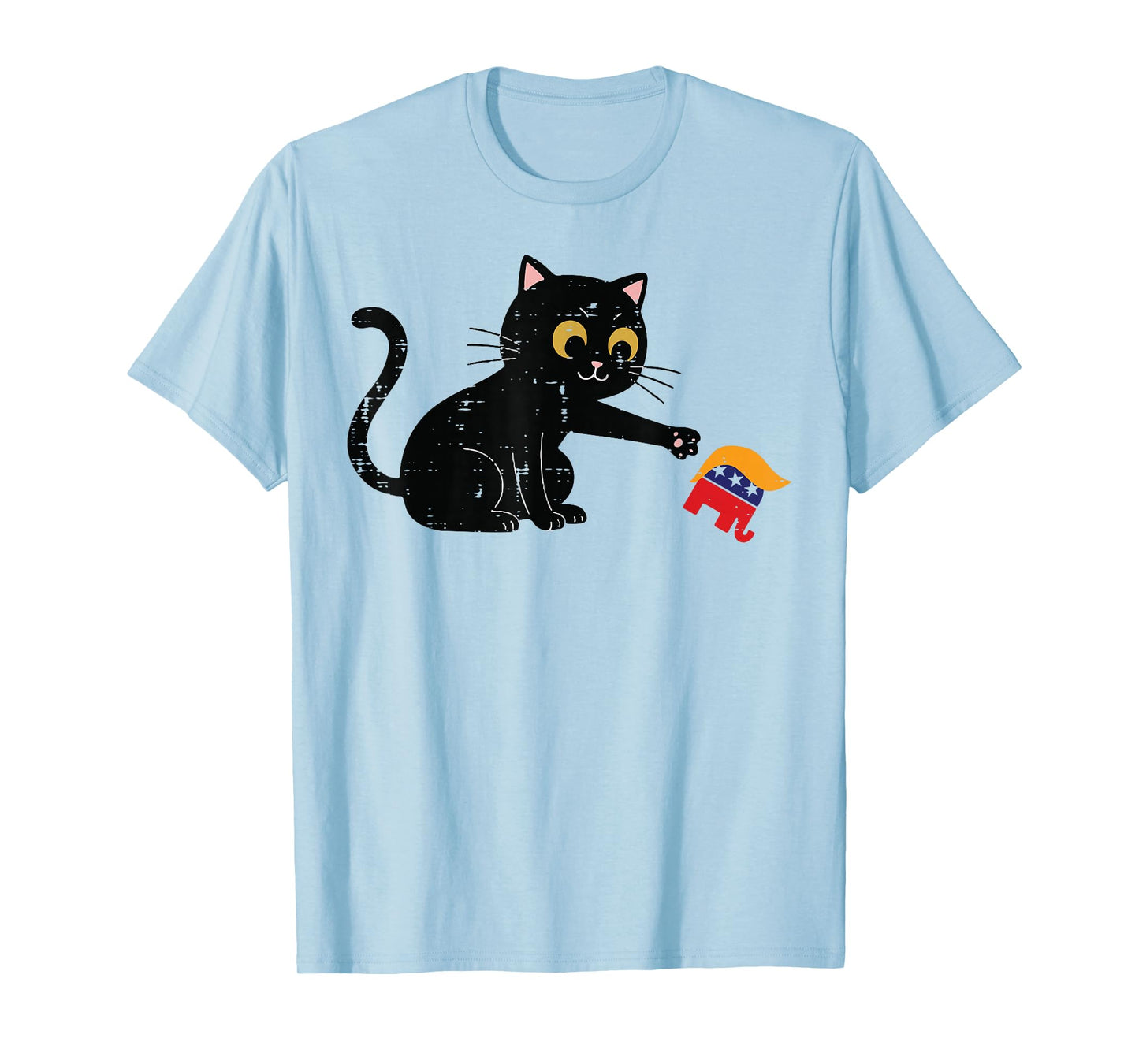 Resist Cat Tipping Elephant Funny Protest Women Men Kid T-Shirt