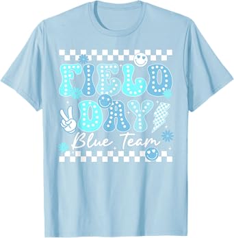 Field Day Blue Team Color Field Trip Team Game Competition T-Shirt