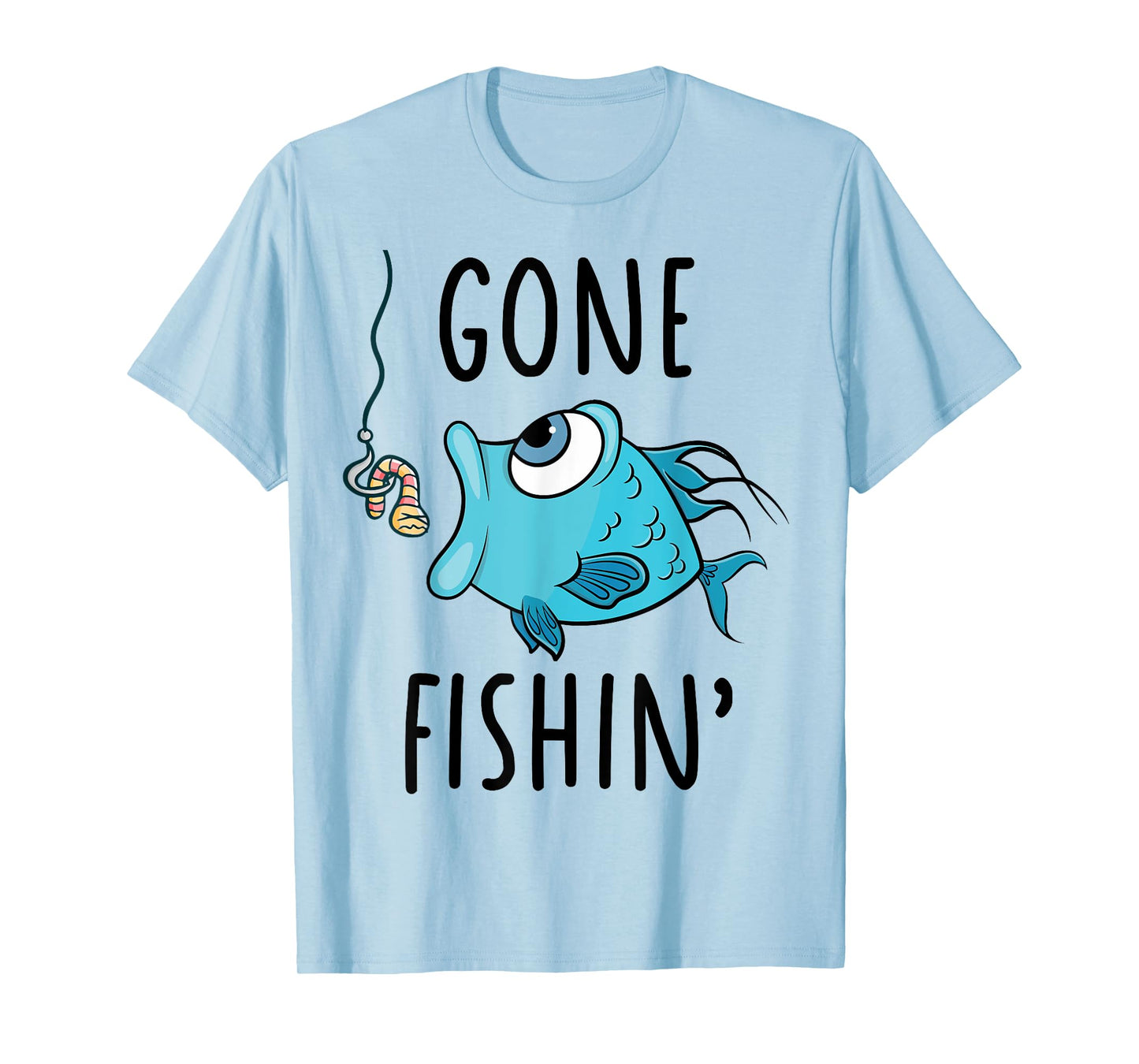 Gone Fishing Girls Kids Toddler Boys Funny Fishing T-Shirt