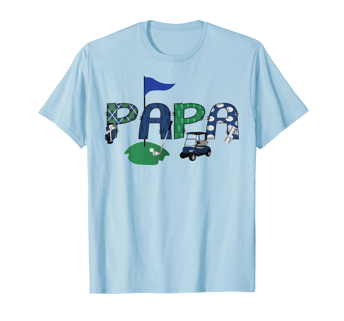 Golf Papa Hole In One Golf First Birthday Boy Party T-Shirt