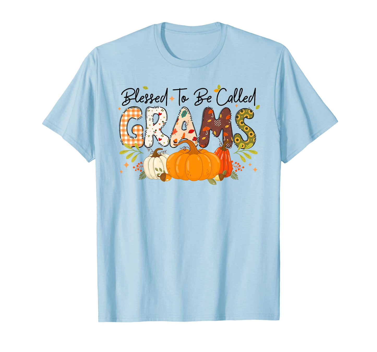 Blessed Grams Pumpkin Fall Autumn Thanksgiving Mom Women T-Shirt