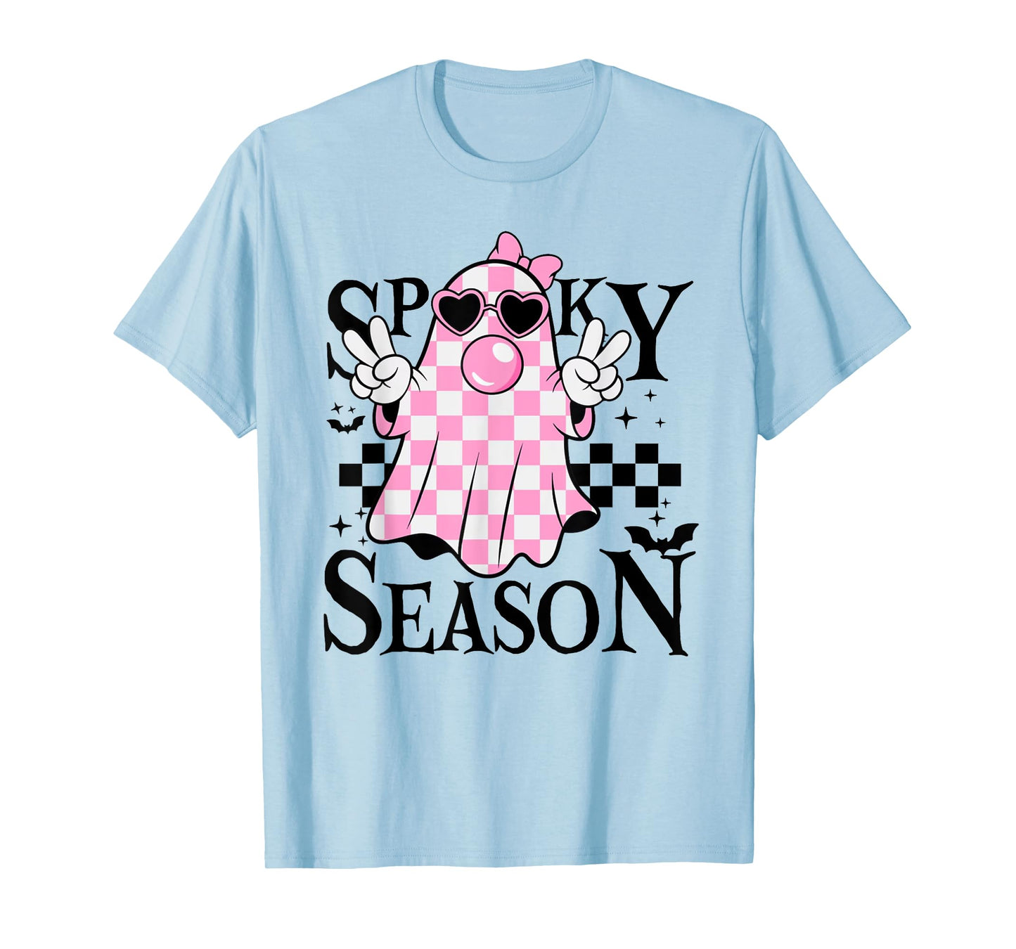 Spooky Season Ghost Halloween Retro Groovy Women Girls Kids T-Shirt