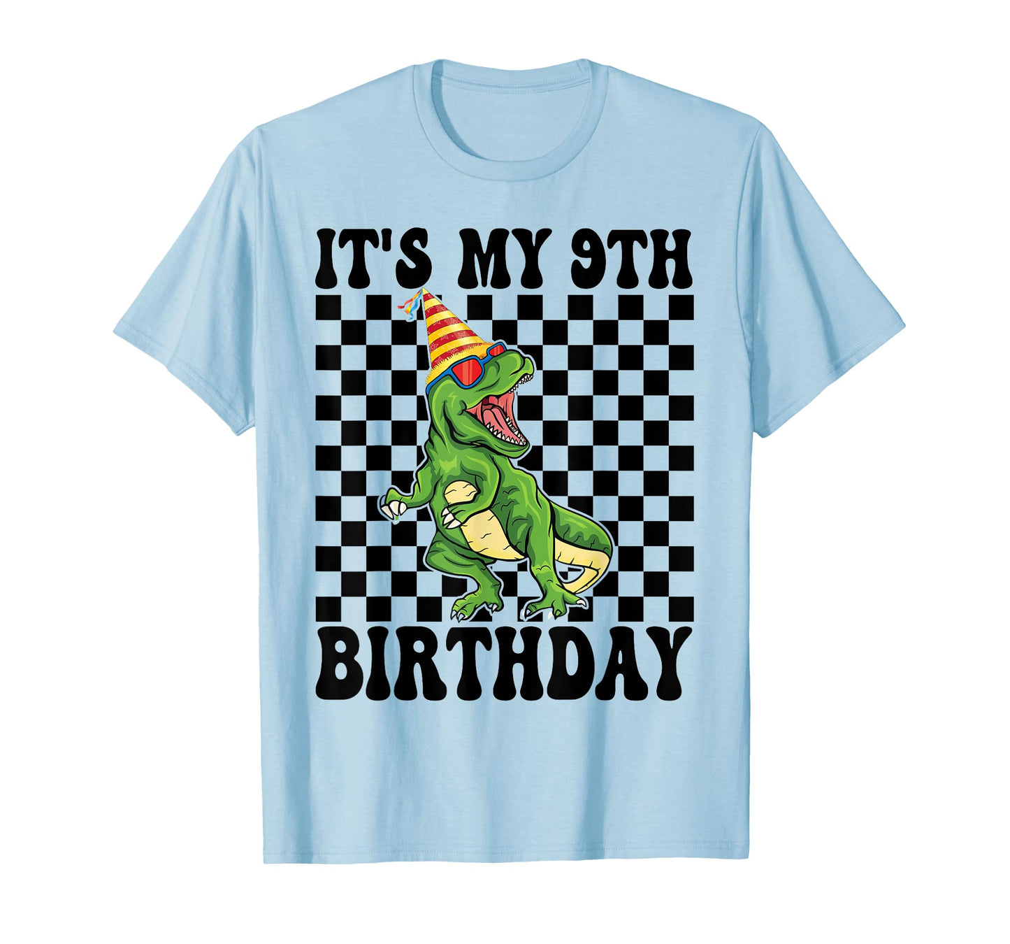 9 Year Old Gifts It's My 9th Birthday Boys Dinosaur T Rex T-Shirt