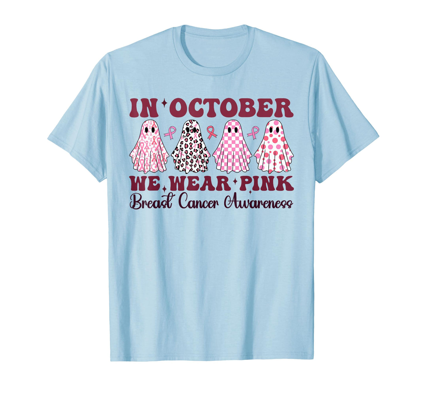 Breast Cancer Awareness Halloween In October We Wear Pink T-Shirt