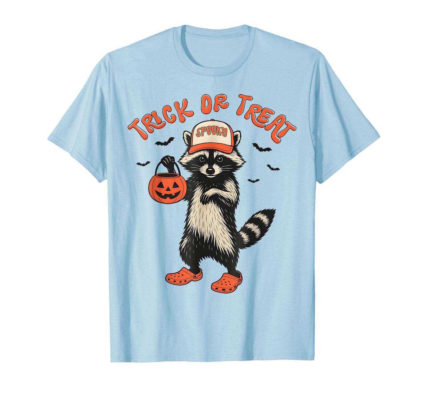 Trick Or Treat Spooky Raccoon Feral Halloween Men Women Kid T-Shirt