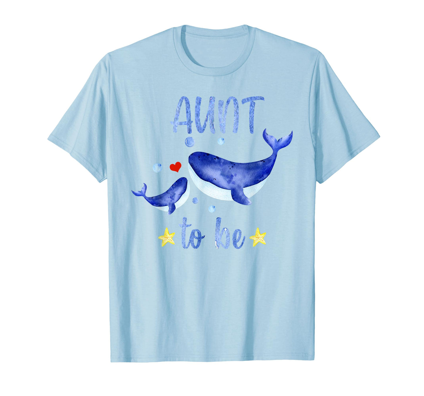 Aunt To Be Whale Baby Shower Sea Animal Themed White T-Shirt