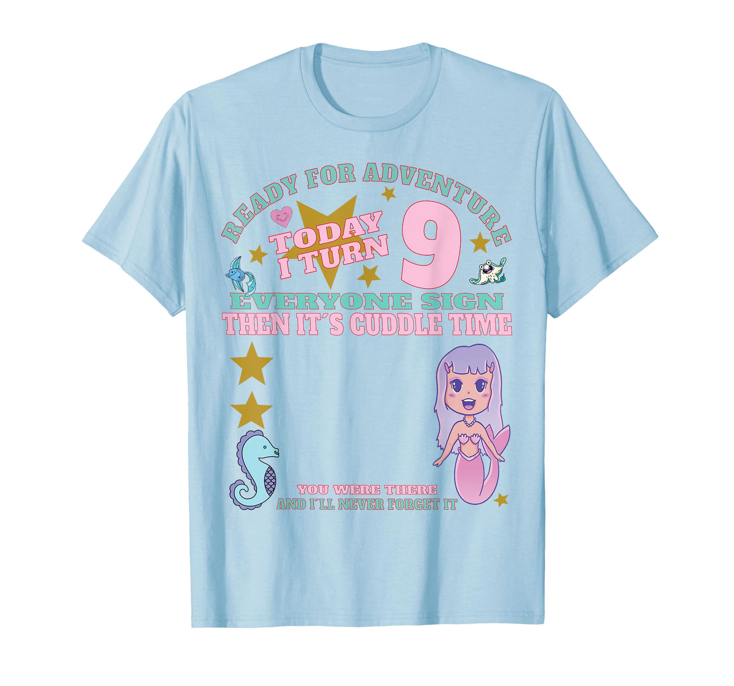 It's My 9th Birthday girl Sign My Shirt Bday T-Shirt