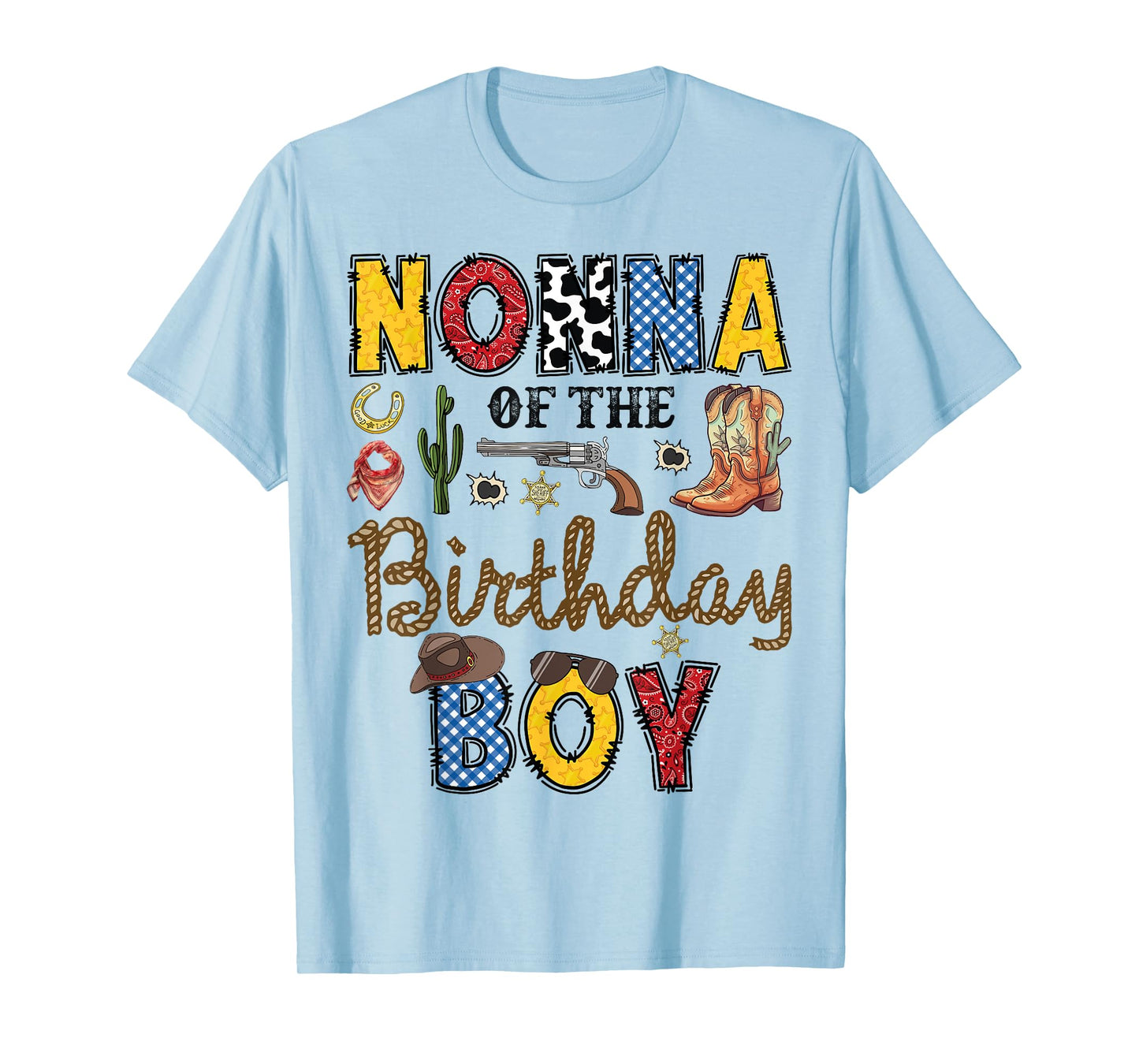 Nonna Of The Birthday Boy Cowboy Rodeo Nonna T-Shirt