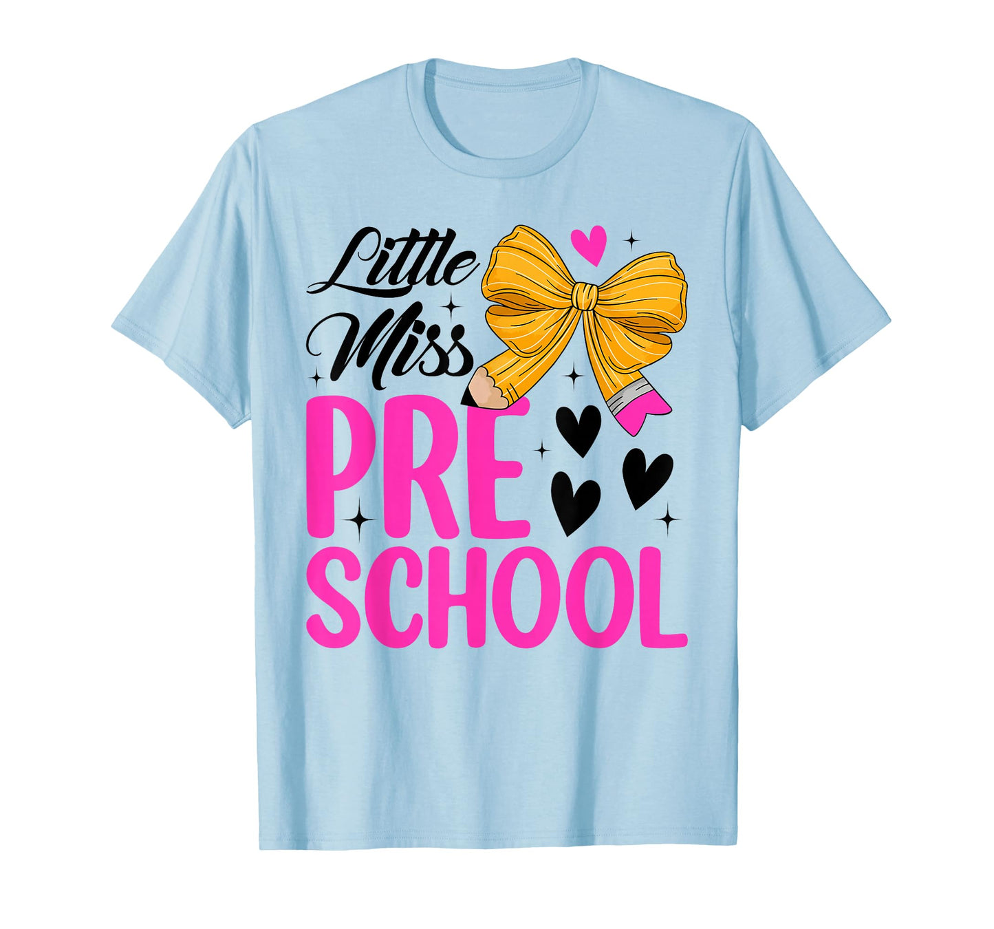 Cute Little Miss Preschool Back To School 1st Day Of School T-Shirt