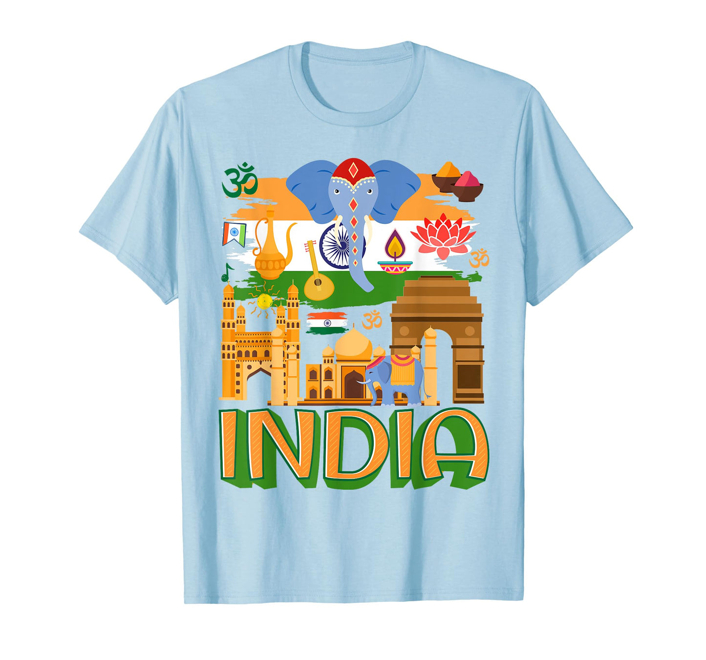 India Flag Outfit Idea For Kids & Elephant Indian Roots T-Shirt