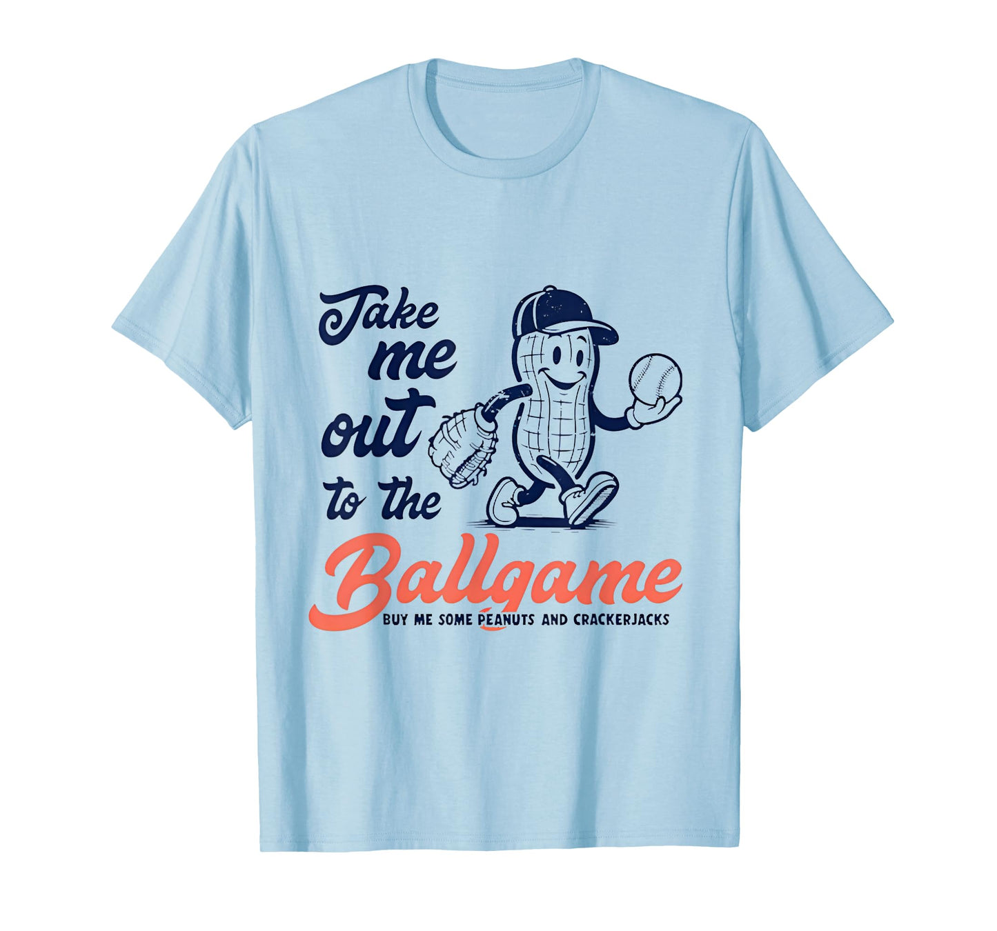 Funny Peanuts Take Me Out To The Ball Game Baseball T-Shirt