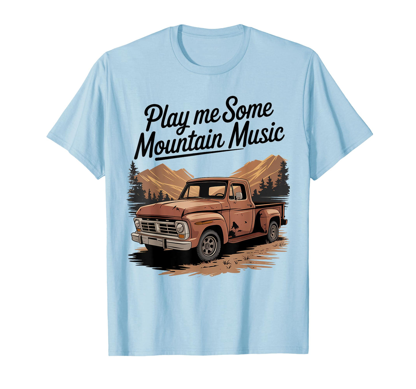 Play Me Some Mountain Music Retro Country Western T-Shirt