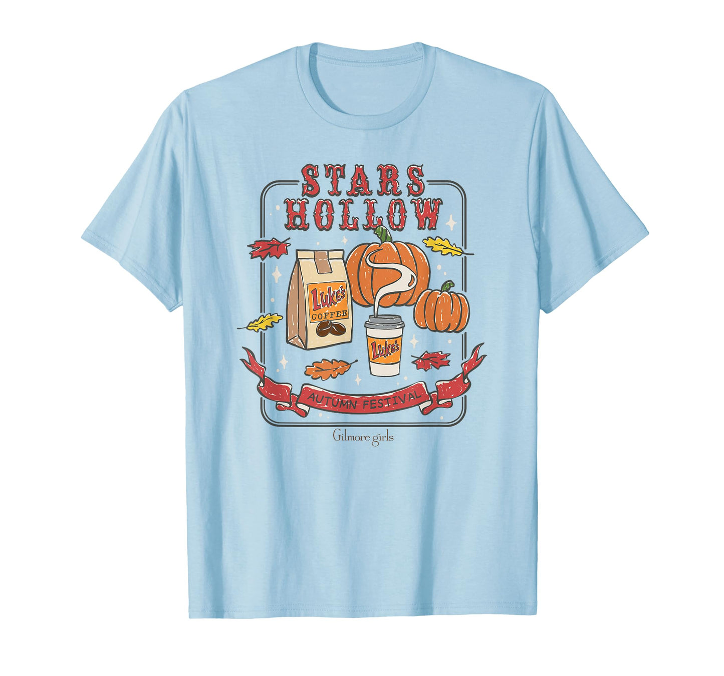 Gilmore Girls Iconic Stars Hollow Autumn Festival Retro Logo T-Shirt