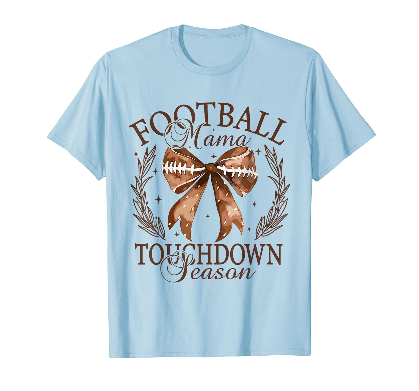 Football Mama Fall Coquette Thanksgiving Touchdown Season T-Shirt
