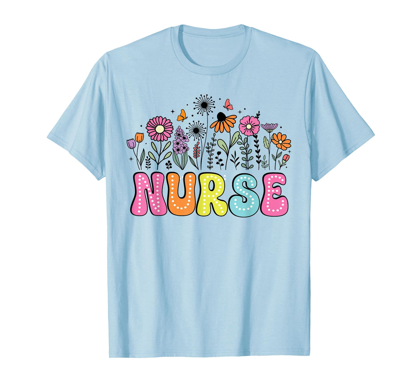 Groovy Nurse Wildflower Floral Happy Nurse Week 2026 T-Shirt