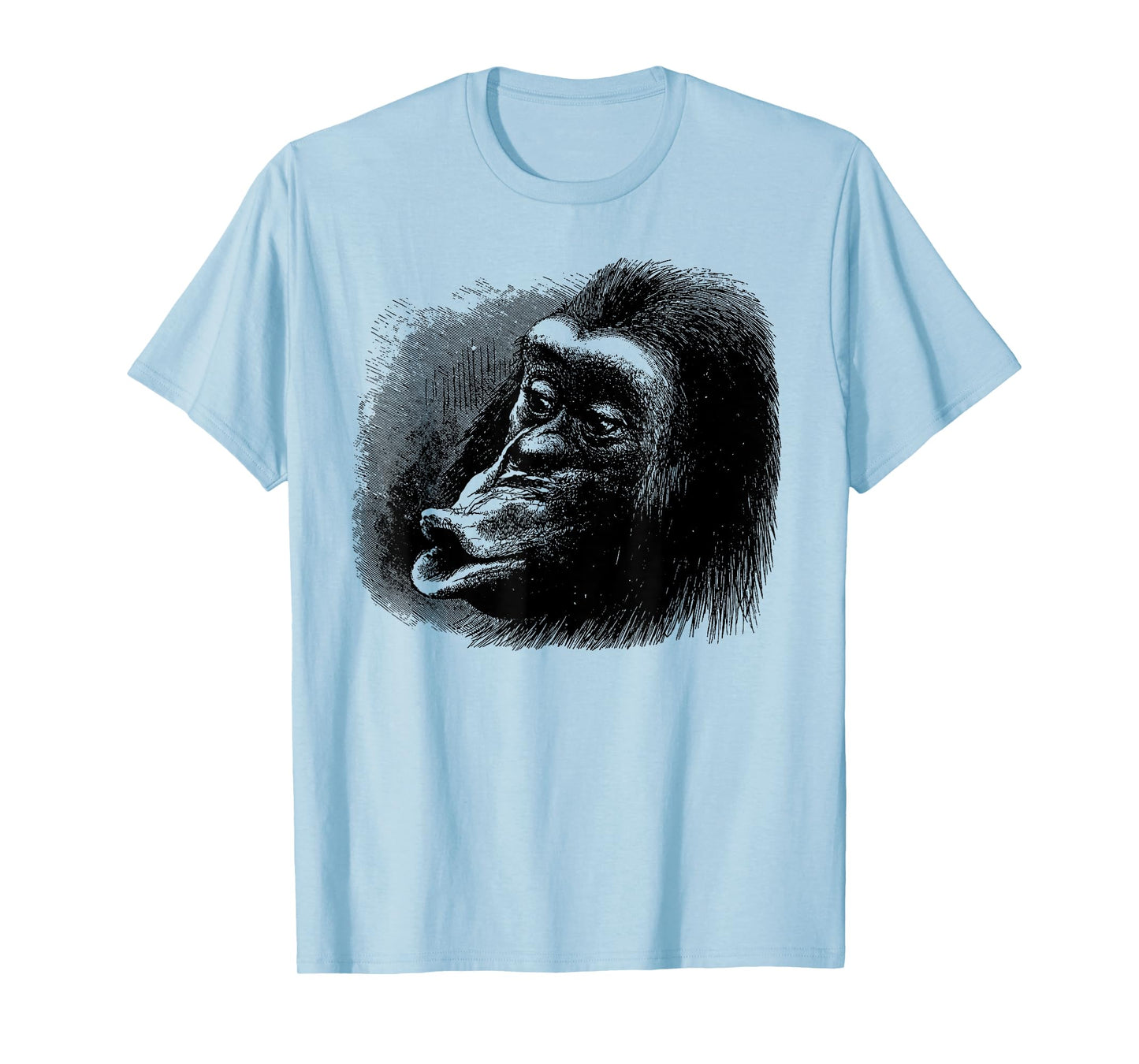 Chimpanzee Monkey Face Tshirt Art-Vintage Chimp Funny Monkey T-Shirt