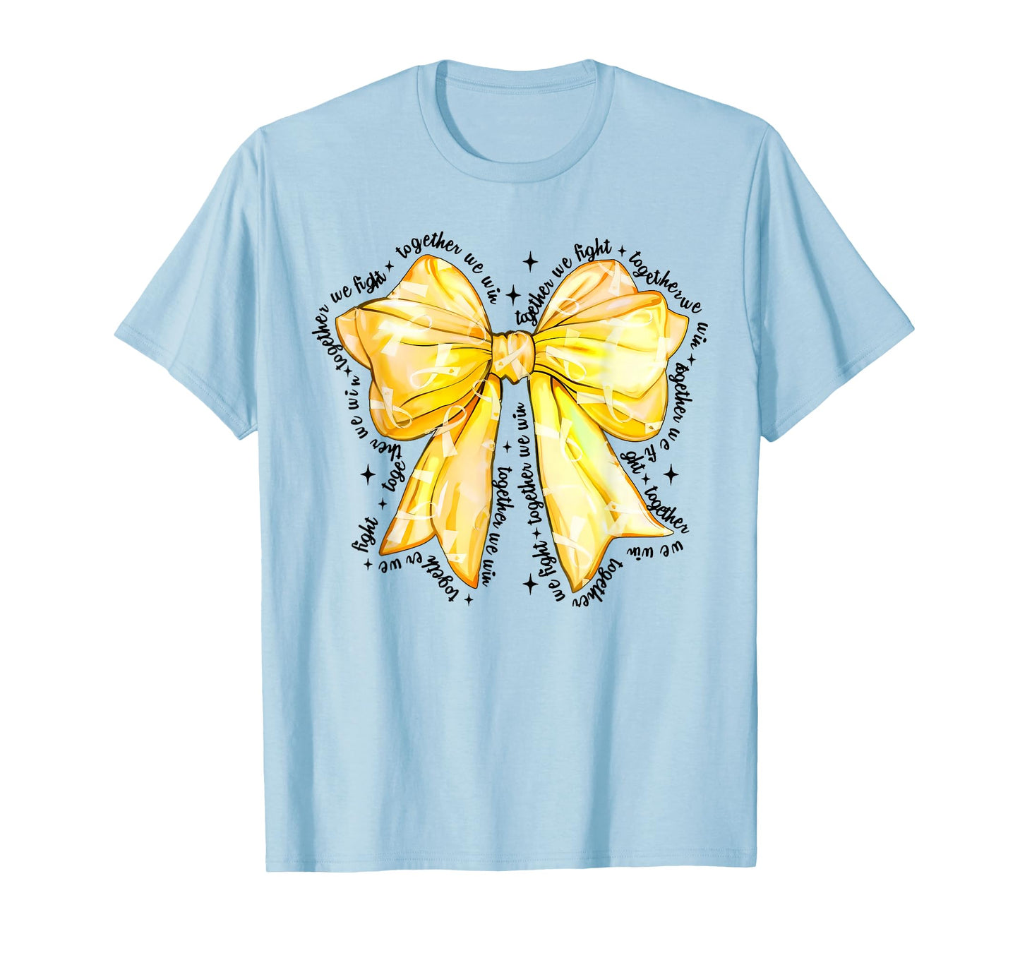 In September We Wear Gold Bow Childhood Cancer Awareness T-Shirt