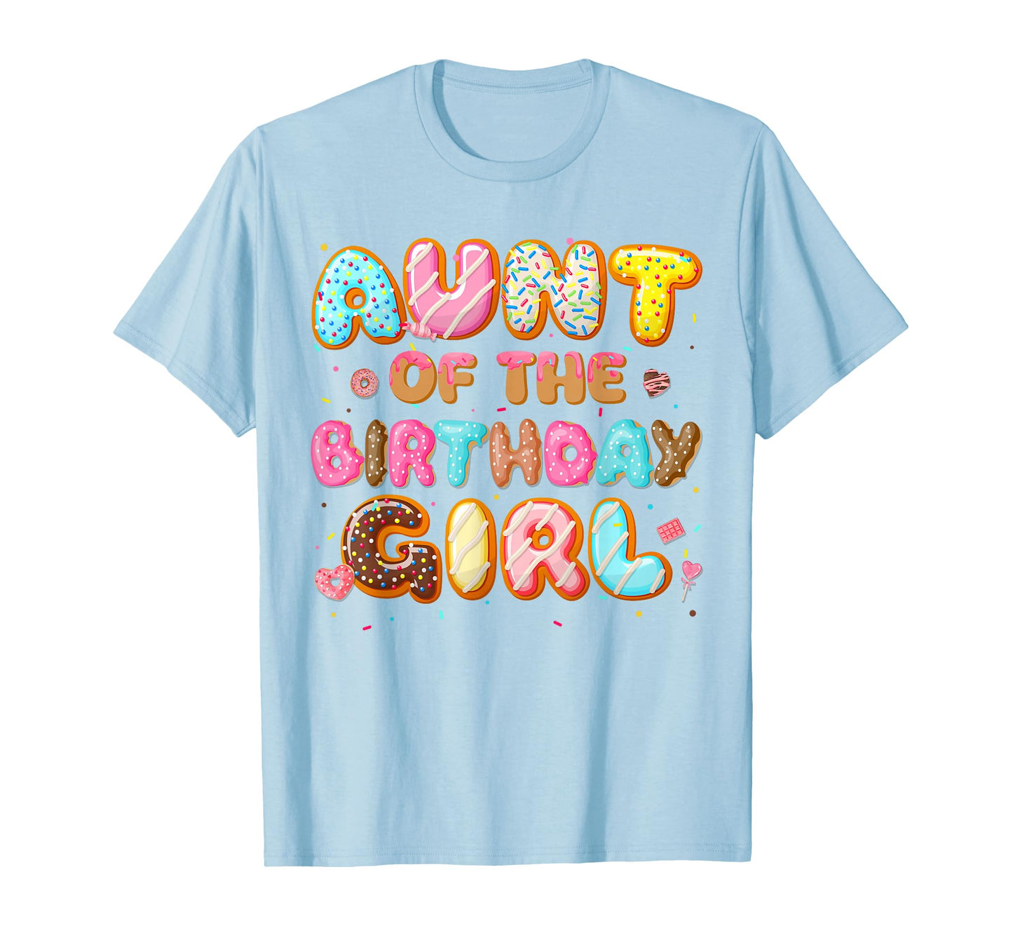 Aunt Of The Birthday Girl Donut Family Matching Party T-Shirt