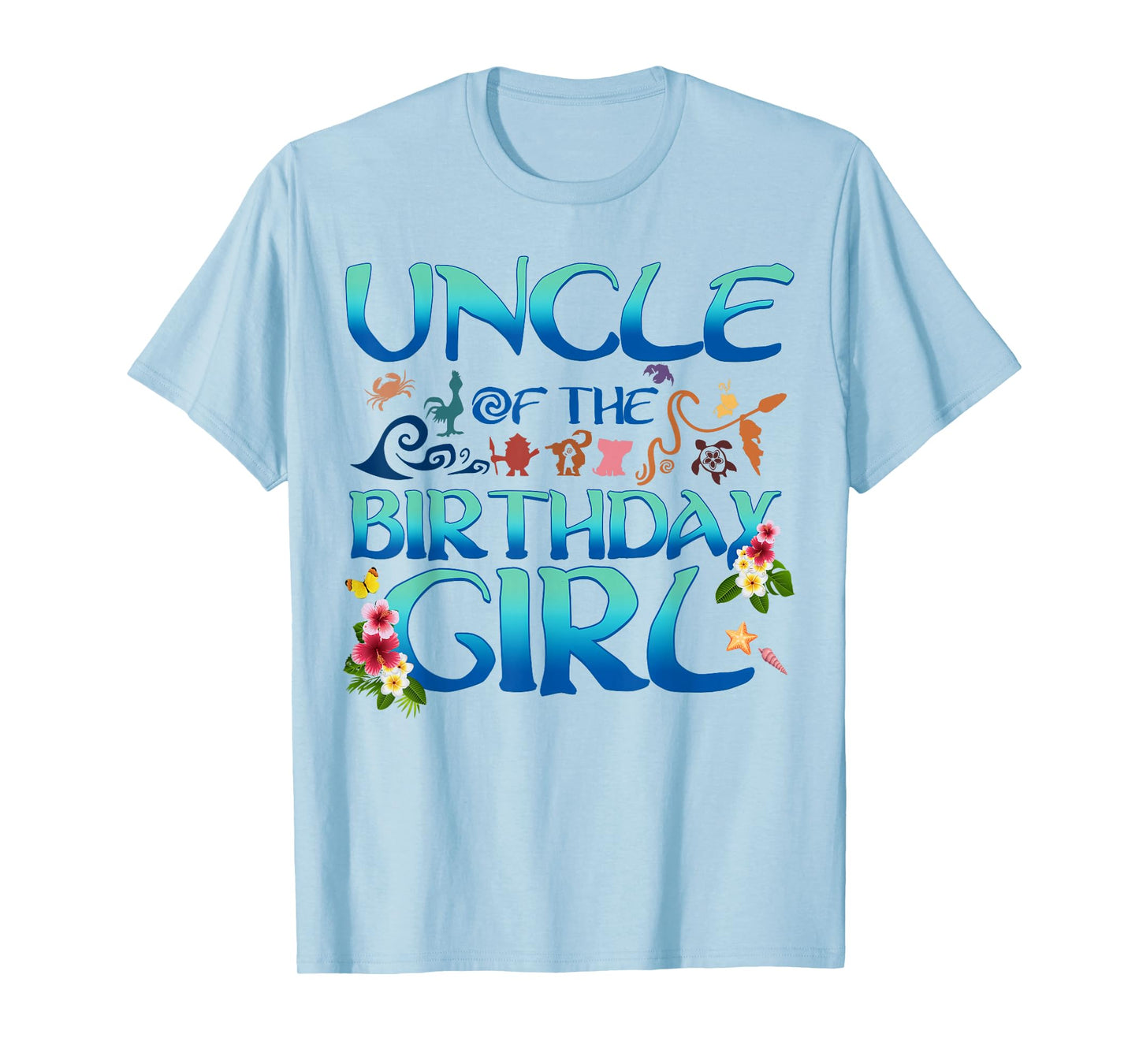Uncle Of The Birthday Girl Matching Oceania Adventure Family T-Shirt