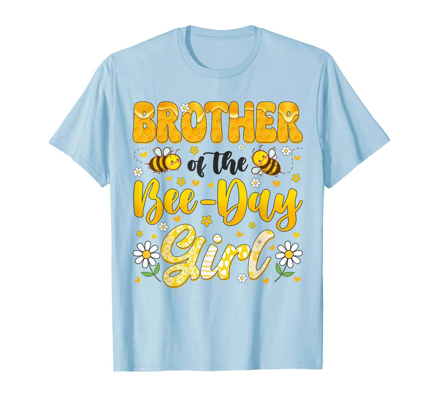 Brother Of The Bee Day Girl Flower Birthday Family Matching T-Shirt