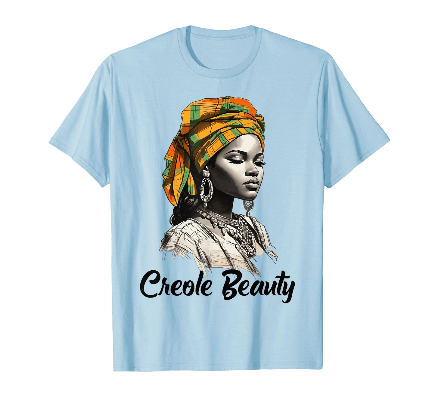 Creole Woman Jounen Kweyol Plaid St. Lucia, Dominica Women's T-Shirt