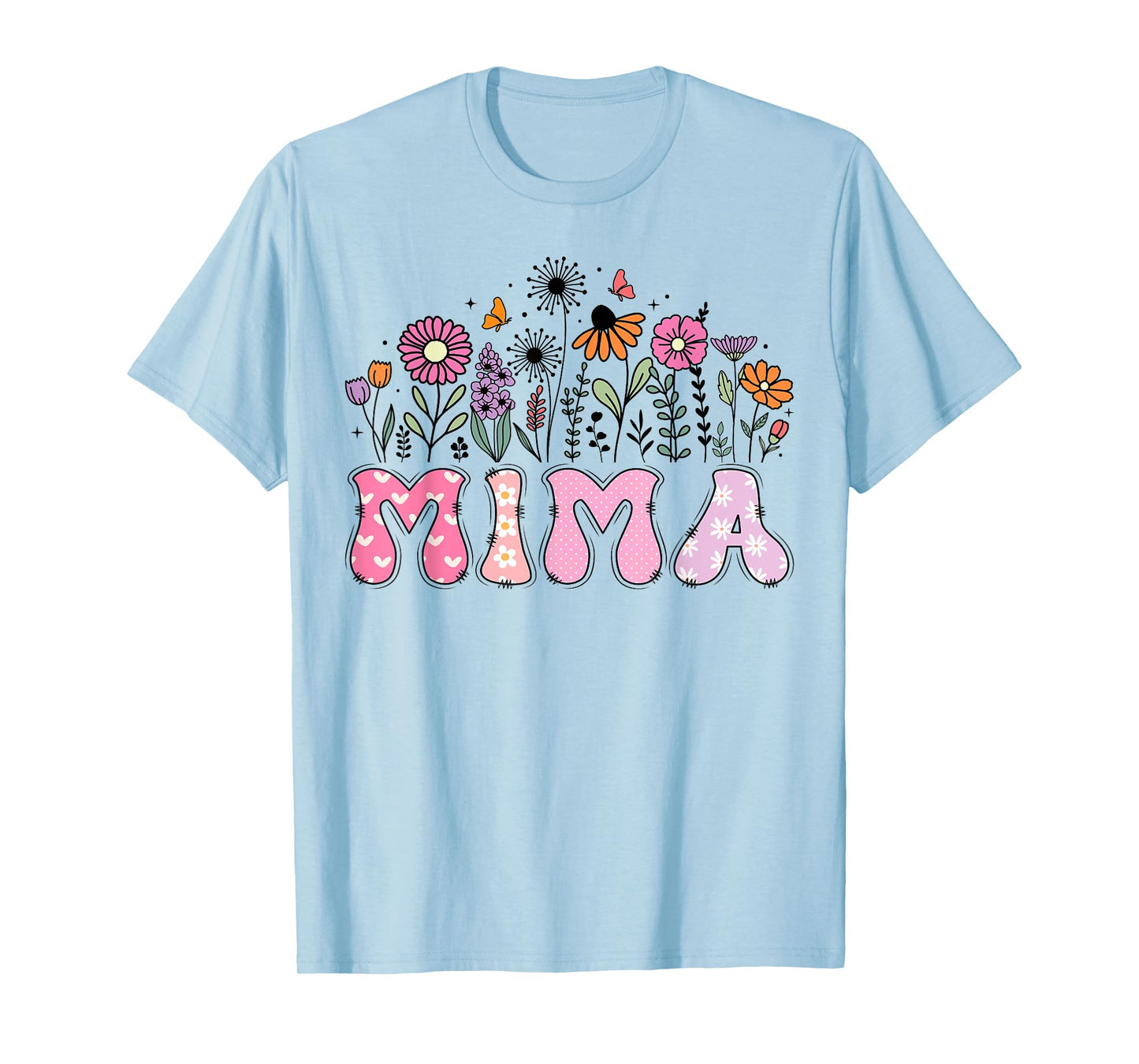 Wildflower Mima Of The Birthday Girl Floral Retro Hippie T-Shirt