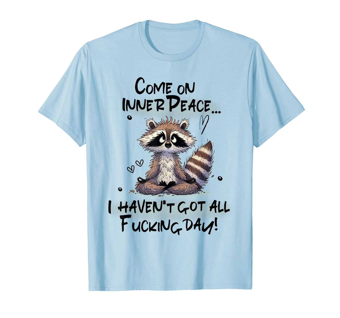 Raccoon Come On Inner Peace I Don't Have All Fucking Day T-Shirt